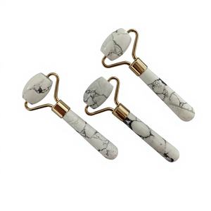 Rodillo de masaje facial con logotipo personalizado de alta calidad, caja de masajeador facial de jade turquesa blanco, rodillo de jade de alta calidad al por mayor - Product Image 5