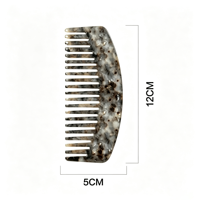 Peigne démêlant sans manche en acétate à dents larges, motif marbré, antistatique, personnalisable avec logo, pour femme, voyage et maison