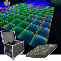 Dalles de piste de danse LED Infinity Mirror Frost 20x20 pieds (500x500mm) IP65 RGB DMX512 pour scène, boîte de nuit et salons automobiles