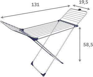 Traditional 16M <b>Cloth</b> Foldable Standing Type Laundry Stand Drying <b>Rack</b> for Bathroom Use - Product Image 4