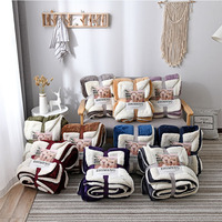 Couverture en flanelle française douce pour bébé, double face, en fourrure de vison royale, chaude pour l'hiver, couleur unie