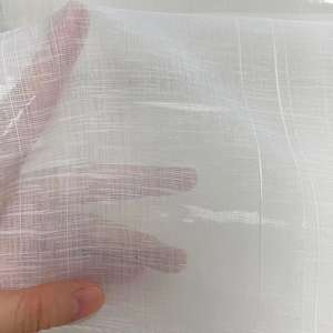 Les fabricants de rideaux en tulle <span class=keywords><strong>blanc</strong></span> simples modernes fournissent un tissu de rideau en <span class=keywords><strong>lin</strong></span> transparent pour le salon des rideaux transparents tissés à rayures - Product Image 4