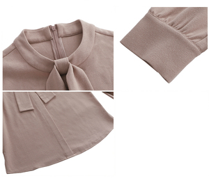 Primavera Stand Collar Blusa De Gasa <span class=keywords><strong>Camisa</strong></span> Mujeres Tops Blusas De Manga Larga <span class=keywords><strong>Mujer</strong></span> De Moda Camisas <span class=keywords><strong>Estilo</strong></span> Japonés 8033 # - Product Image 6