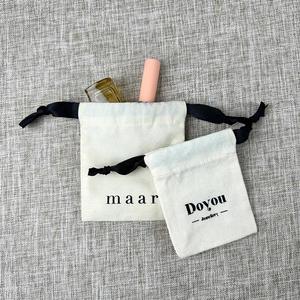 Bolsa de Algodón Orgánico de 8*12cm para Regalos, Ecológica, Reciclable, con Logotipo Personalizado Impreso, con Cordón, para Uso Diario - Product Image 3