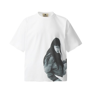 T-shirt Vintage Americana con Stampa Caratteristica, in Cotone Pettinato, Lavaggio Pesante Effetto Usurato, Vestibilità Ampia, a Maniche Corte, per Coppie, di Tendenza - Product Image 5