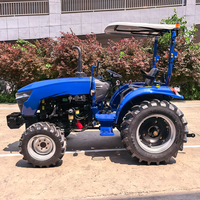 Tracteur à roues 50 CV à livraison rapide pour l'agriculture domestique, le travail des terres cultivées, le labour rotatif des vergers, mini-tracteur puissant