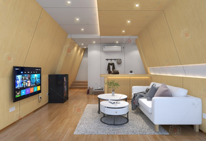 Lüks 1-2 yatak odası çelik konteyner ev hareketli prefabrik küçük üçgen Modern tasarım otel kullanımı rahat konaklama - Product Image 6