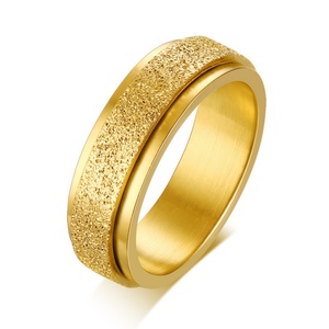 6mm Blasted Fashion Anxiety Spinning <b>Ring</b> Customized Blank Stainless Steel <b>Rings</b> <b>for</b> <b>Men</b> - Product Image 3