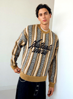 Pull à col rond pour homme avec poignets côtelés