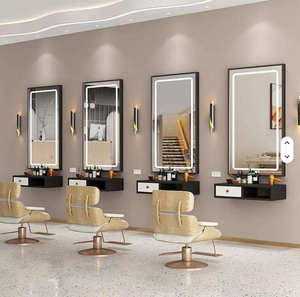 Miroir de Barbier Mural Spécial Salon de Coiffure Style Européen Simple pour Coiffure - Product Image 3