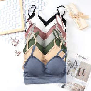 Vendita calda sport senza soluzione di continuità Yoga <span class=keywords><strong>reggiseno</strong></span> tinta unita senza soluzione di continuità biancheria intima di bellezza schiena traspirante senza soluzione di continuità <span class=keywords><strong>reggiseno</strong></span> - Product Image 2