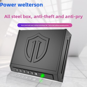 Xe cụ thể di động ẩn dấu vân tay mật khẩu lưu trữ đồ trang sức hộp rắn an toàn Flip-up thiết kế kết hợp khóa thép kim loại - Product Image 2