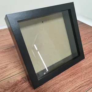 Marco de foto personalizado, caja de sombra de color madera sólida de alta calidad, 5cm de profundidad