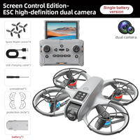 Drone RC pliable, télécommande télescopique, caméra HD, quadricoptère, photographie aérienne, jouet pour enfants débutants