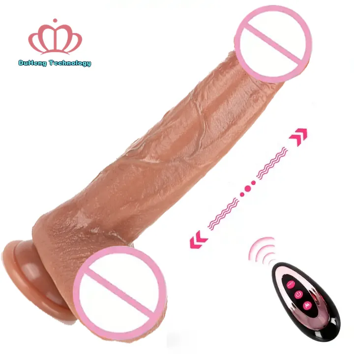 DH-Fabrik großhandel realistischer Fernbedienung weiblicher masturbator künstlicher Gummipenis-Dildo Vibrator weibliches Sexspielzeug Dildos