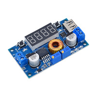 Module d'alimentation abaisseur de tension et de courant constant 5A XL4015 avec affichage LED de tension et de courant pour batterie au lithium