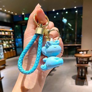 Manufacturer's Cute Cartoon <b>Cat</b> Keychain 3D PVC Plastic Resin Car Key <b>Ring</b> Creative Animal Pattern Gift Bag Pendant for Kids - Product Image 4