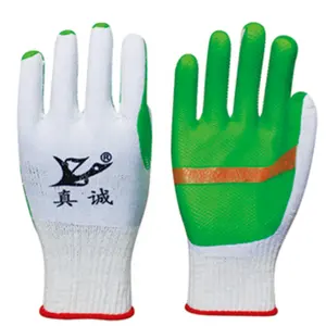 Factory Red Rubber Coated Protection Working Glove with T/C Shell for construction and machinery glove