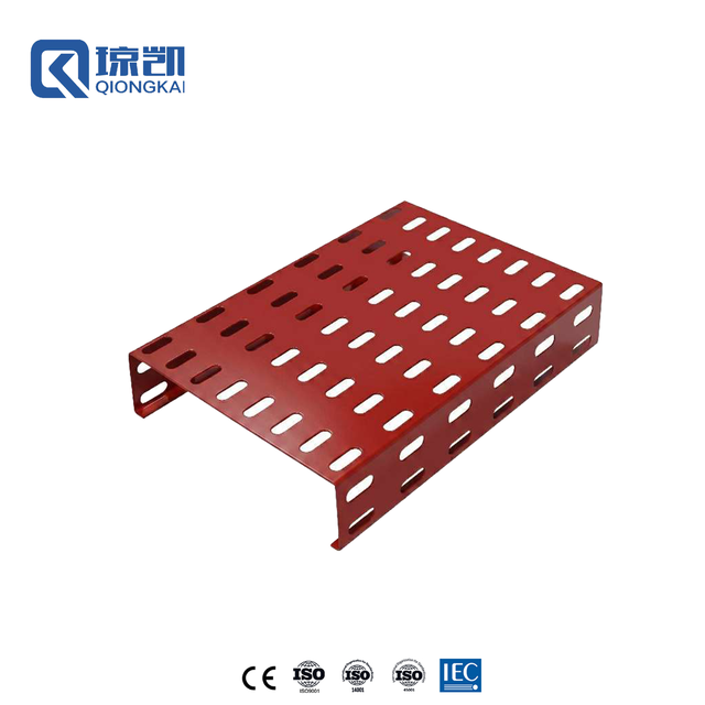 Premium Reinforced Cable Manage System Powder Coated RAL2002 Perforated Cable Tray for High Humidity and Temperature Environment