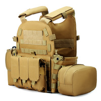 Gilet tactique Oxford Molle série JSH 900D avec fermeture à glissière à dégagement rapide et couche intermédiaire d'ordinateur