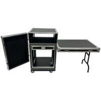Caja de Rack para Mezclador de DJ 12U+4U Personalizada OEM/ODM, Soporte Antivibraciones para Amplificador, Cajón de Madera con Ruedas, Estuche de Transporte, Soporte de Elevación para Consola de DJ, IP67