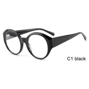 Groothandel Vintage Acetaat Optische Frames Ronde Dikke Brillen Frames Retro Schildpad Brillen Voor Mannen Vrouwen