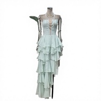 Robe élégante pour femme, style gothique bohème décontracté vintage, en satin uni, avec fermetures éclair, lavable, coupe ajustée, col en V, ligne A, pour l'automne et le bureau