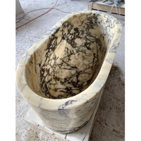 Newstar Calacatta Viola Marbre Autoportant Marbre Ovale Baignoire En Pierre Naturelle Baignoire En Marbre Blanc Baignoire