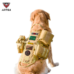 Chaleco Táctico Resistente con Sistema Molle para Perros de Servicio y Patrulla Medianos, Chaleco Transpirable y Ajustable con Correas - Product Image 1