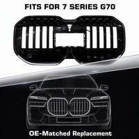 Calandre LED à effet lumineux pour jantes, style agressif, pour BMW G70 Série 7 2024+, look performance, en ABS, pièces de rechange en gros