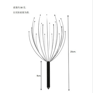 Nhà máy 20 móng vuốt đầu da đầu Massager Set với gỗ xử lý thư giãn trở lại scratchers - Product Image 3