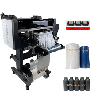듀얼 Xp600 프린트 헤드 Uv dtf 프린터 30cm 롤 uvdtf Ab 필름 프린터 롤 롤에 UV 인쇄 기계