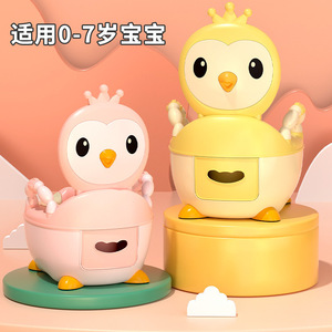 Baby Guard Town Kids Potty Training Toilet Seat With Lid And Step <b>Stool</b> For Boys Girls 0-7 Years Old Cartoon Chicken Design - Product Image 3