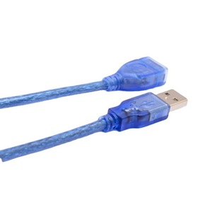 Cable de extensión USB 2.0 de 0,3 m macho a hembra, azul, trenzado, blindado, de cobre puro - Product Image 5