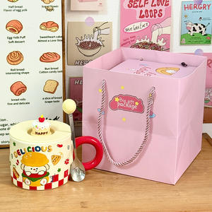 Dragon Nest Cute Cartoon Ceramic Mug With Lid 301-400ml Reusable Birthday Gift Cup For Coffee <b>Tea</b> Brewing - Product Image 1