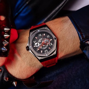 BG8701 Men Automatic <b>Watch</b> 42.5mm Mechanical Wristwatch 50M Waterproof Sapphire Luminous Leather Strap Fashion - Product Image 2