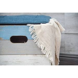Farmhouse Living Room Home Decoration Wood Ottoman Square Foot Stool Pouffe <b>Cube</b> Storage Box <b>Footstool</b> - Product Image 5
