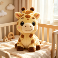 Peluche Girafe Mignonne OEM ODM pour Bébé, Jouet en Peluche Dessin Animé Debout, Animal en Peluche Moelleux, Cadeau d'Anniversaire Anti-Stress pour Enfants, Poupée