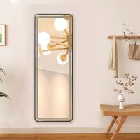 Nouveau Miroir Mural Intelligent LED Lavable à Cadre en Aluminium/Fer, Style Rétro Moderne, Pleine Longueur, Tendance