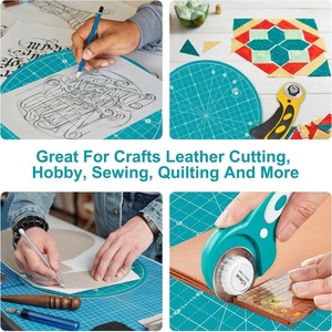 Tapete de Corte de PVC Antideslizante A5 de 9"x12", Tapete de Corte de 3 Capas Autoadhesivo para Costura - Product Image 3