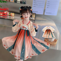 Gaun Hanfu Cina Desain Peony Gaya Gadis Kualitas Bagus Logo Kustom Vestidos Hanfu