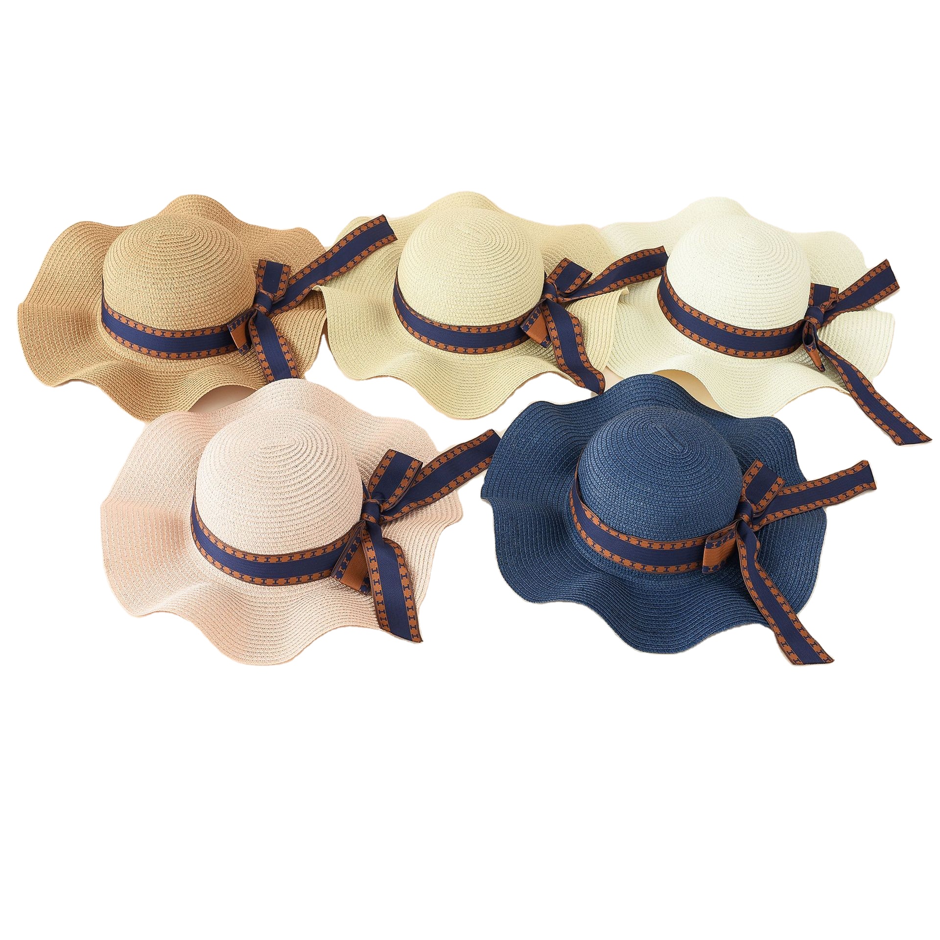 Сделано в Китае, индивидуальная европейско-американская пляжная шляпа с широкими полями, летняя Складная соломенная шляпа с бантом, женские дорожные шляпы от солнца, оптовая продажа