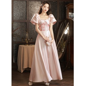NNR Abiti Eleganti per Madre della Sposa in Vendita, Oro Champagne in Raso, Linea A, Ricamo ELEGANTE, Abiti da Sera Traspiranti per Donne - Product Image 2