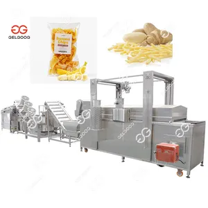 Auto Continuous Automatic Gas Potatoes Chips Fryer Bugle Potato Chips Frying Machine Oil Frying Line