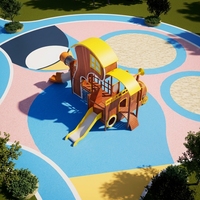 Structure de jeu commerciale avec toboggan combiné et toboggan spiralé en acier galvanisé à chaud pour parcs à thème et sites communautaires