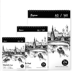 9x12 xoắn ốc ràng buộc Quyển phác thảo, 1 gói 100-sheets (68lb/100gsm), axit miễn phí nghệ thuật Quyển phác thảo nghệ thuật vẽ Pad - Product Image 6