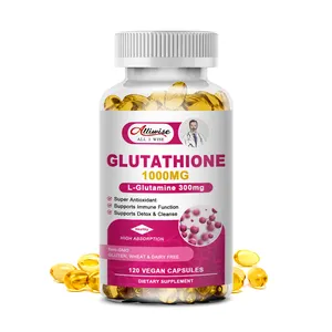 Greenpeople 120PCs Cápsulas de glutatión de alta absorción Soporte de función inmune 300mg gomitas de l-glutatión