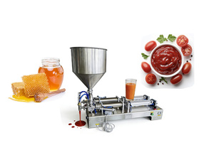 Máquina de Llenado de Pasta de Doble Cabezal de 100-1000 ml: para Molinillo de Mantequilla, Salsas y Líneas de Procesamiento de Vegetales y Producción de Crema HJ-P03 - Product Image 1