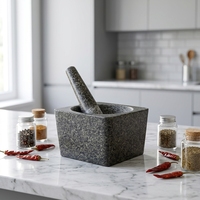 Ensemble mortier et pilon en pierre de granit naturel à prix de gros