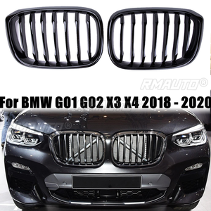 Pour BMW X3 G01 X4 G02 2018 2019 2020 2021 : Calandre avant simple ligne noir brillant pour pare-chocs, pièces de rechange - Product Image 1